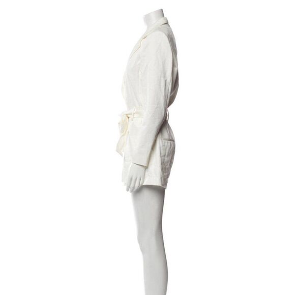 Iro Authentic Hana Playsuit Long Sleeve Solid White Mini Jumpsuit Medium 38 - Picture 8 of 13